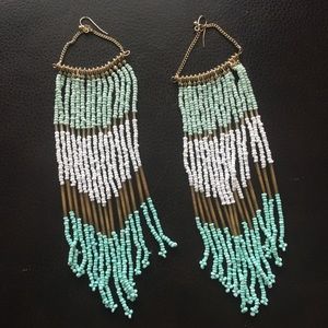 Beaded long dangle earrings! New! BOHO
